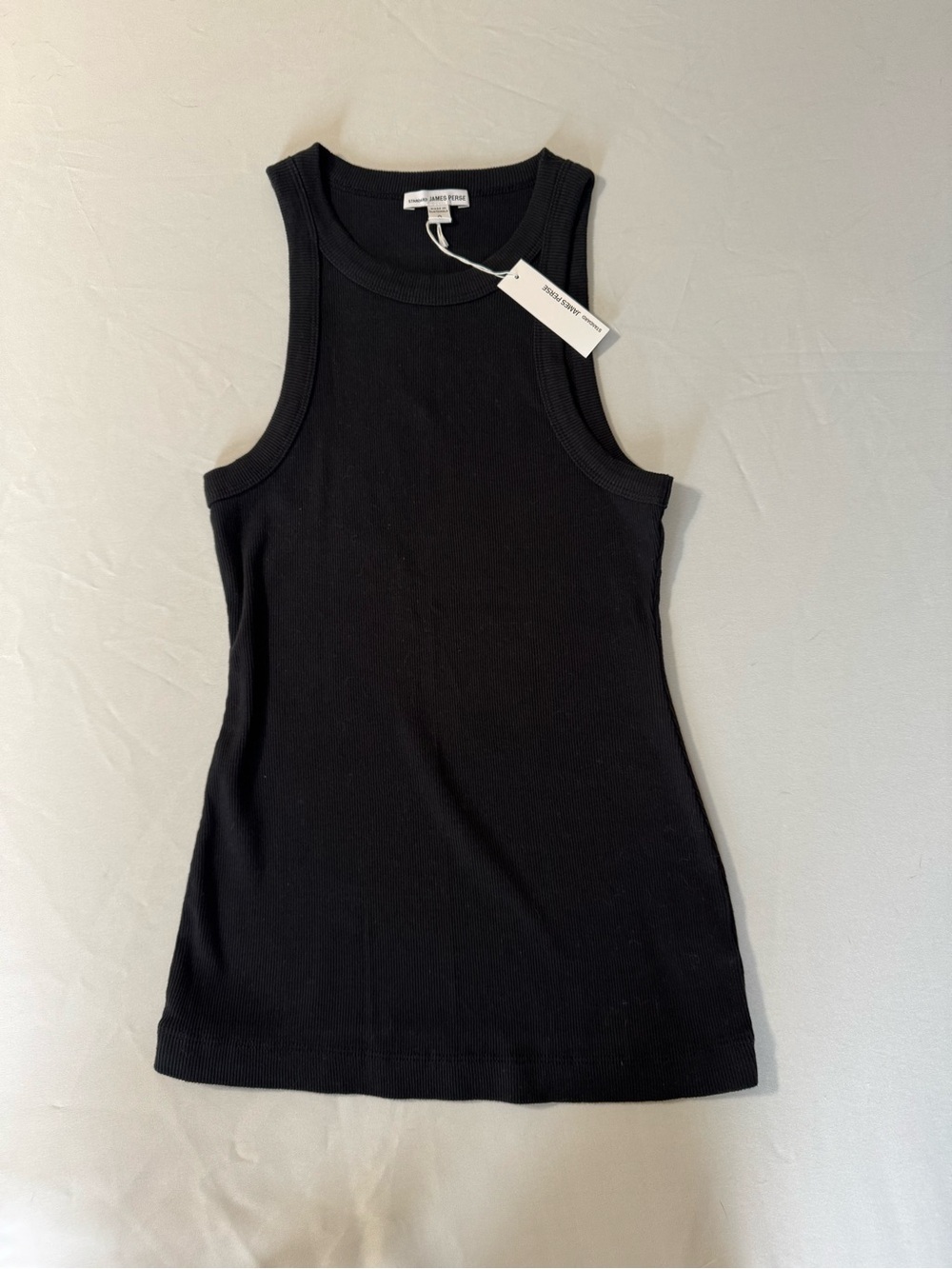 James Perse Black Ribbed Tank Top - Women's Sleeveless Top